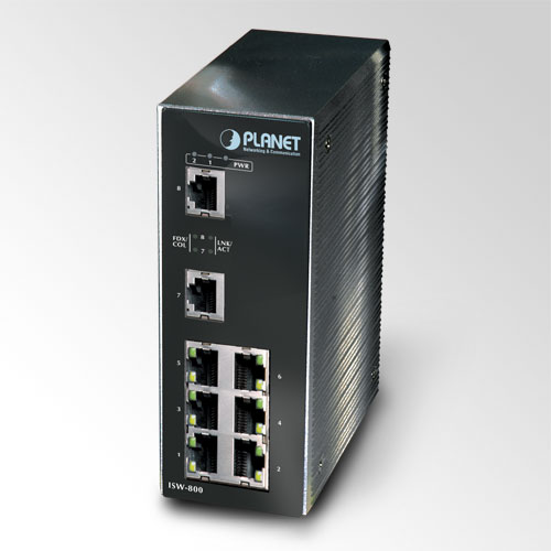 PLANET 8-Port Industrial Ethernet Switch